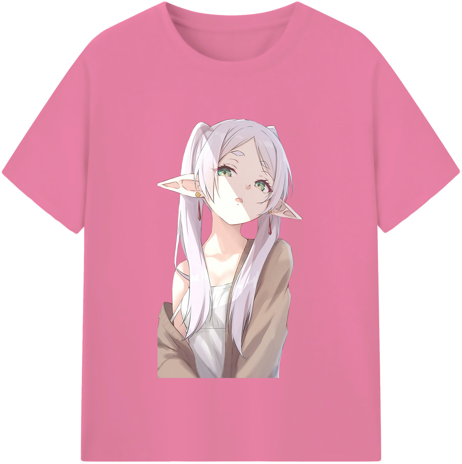 （画像用） 葬送のフリーレン Frieren 綿100％半袖Tシャツ（フロントプリント）